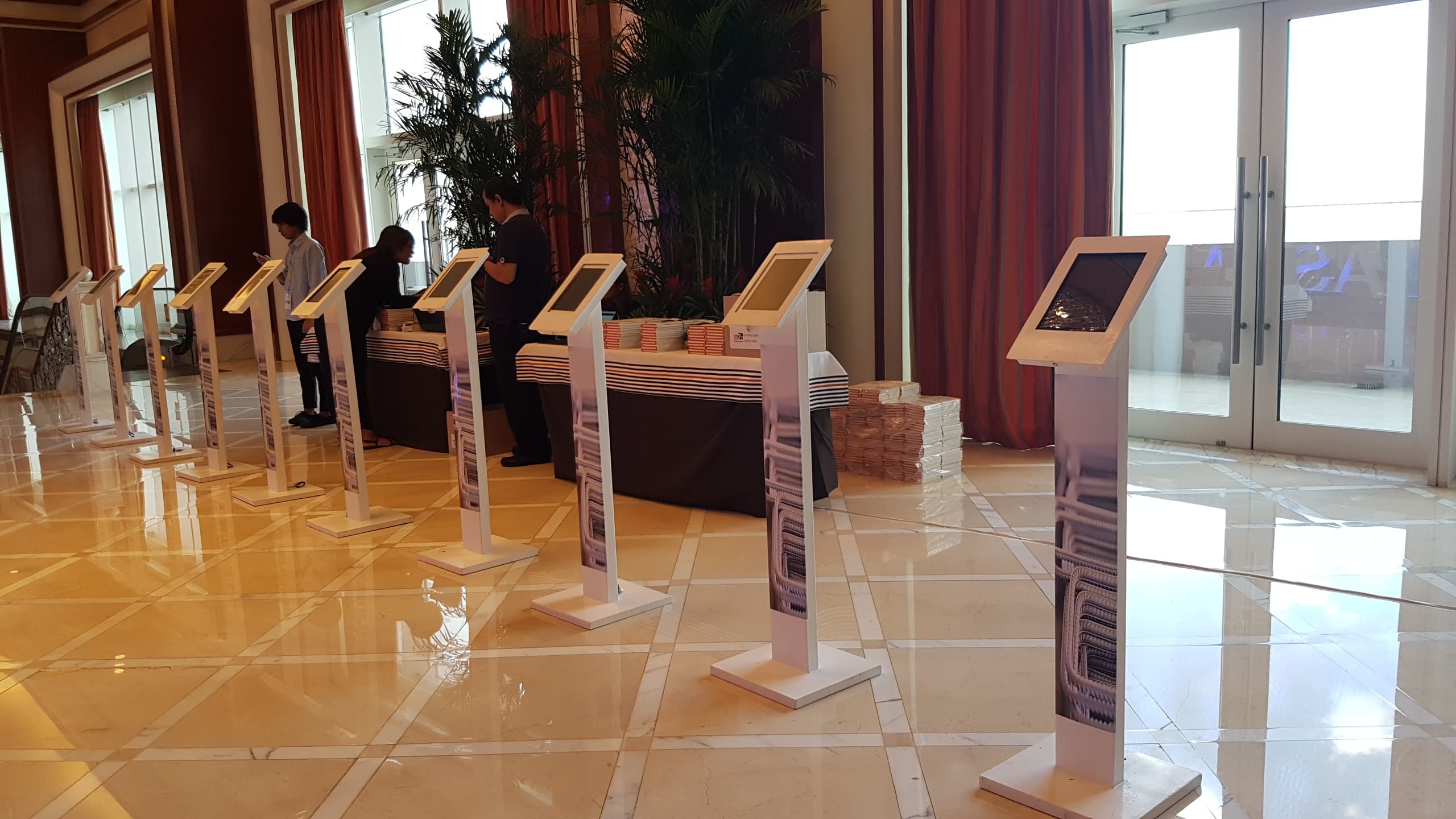 iPad setup at an event